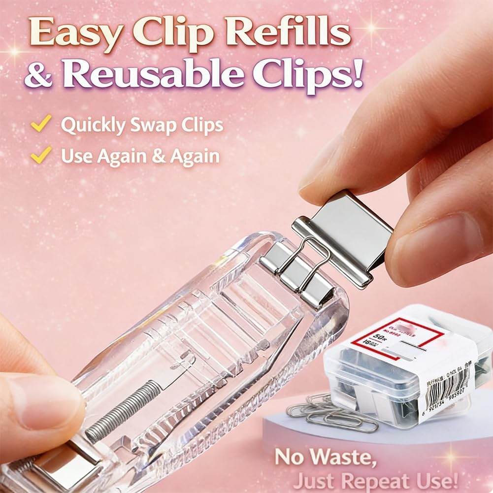Portable Binder Clip Stapler