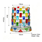 Hand Painted Embossed Rotating Whiskey Glass
