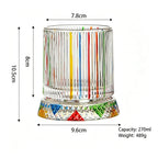 Hand Painted Embossed Rotating Whiskey Glass
