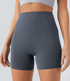 High Waisted Butt Lifting Tummy Control Shaping Workout Biker Shorts 5''