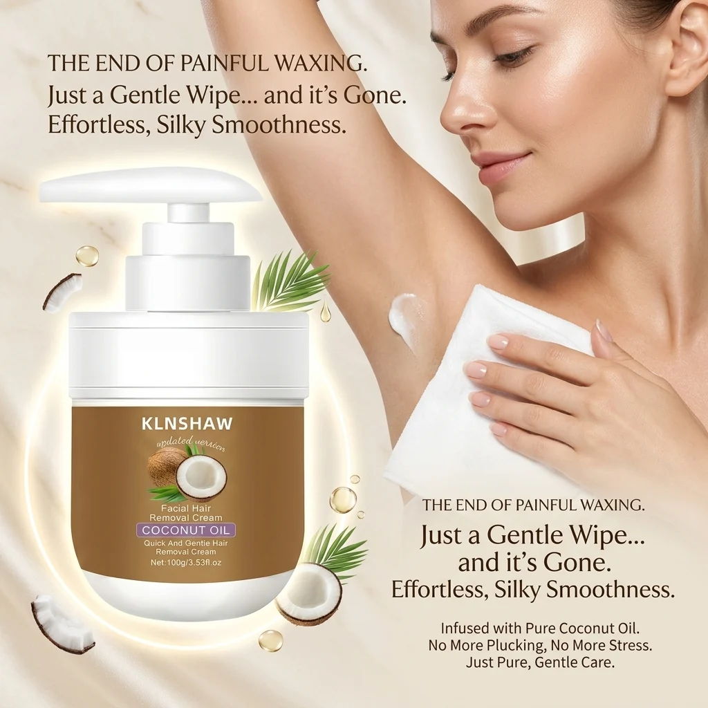 Gentle Growth Inhibition: Coconut Hair Removal Cream