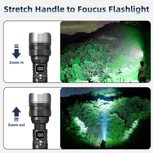 2-in-1 Strong Flashlight --Digital Display Of Power