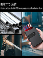 💼🔒BulkyWallet Saver One-Click RFID-Blocking Minimalist Wallet