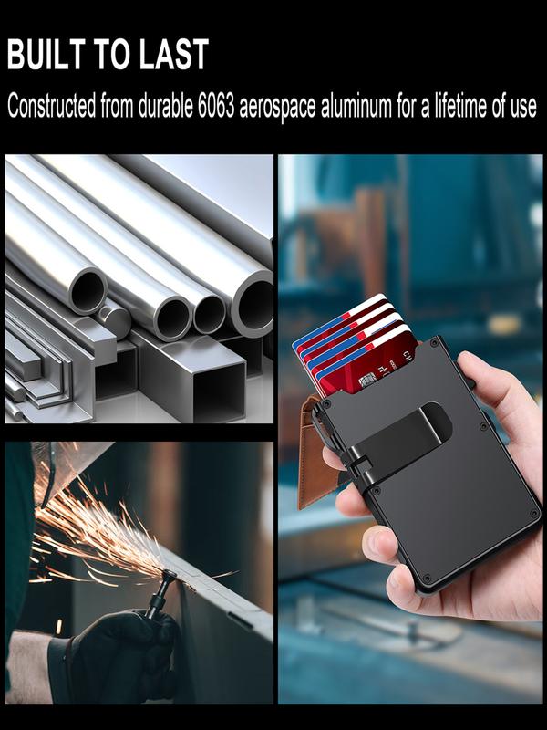 💼🔒BulkyWallet Saver One-Click RFID-Blocking Minimalist Wallet