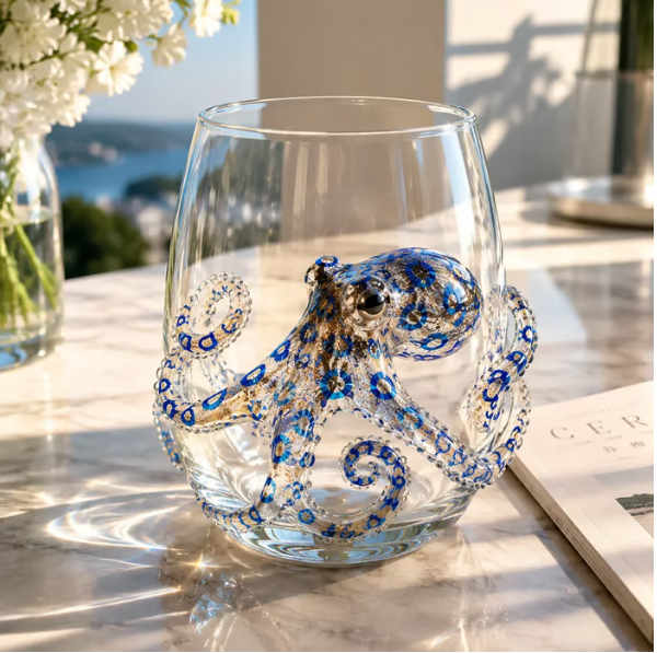 3D Ocean Animal Artisan Glassware