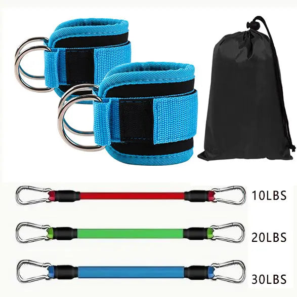 Adjustable Ankle Resistance Bands Set, 10/20/30LB Leg Hip Training Bands with Storage Bag