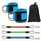 Adjustable Ankle Resistance Bands Set, 10/20/30LB Leg Hip Training Bands with Storage Bag