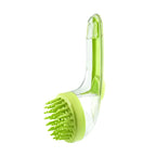 2-in-1 Pet Bath Brush with Built-in Shampoo Dispenser for Dogs & Cats