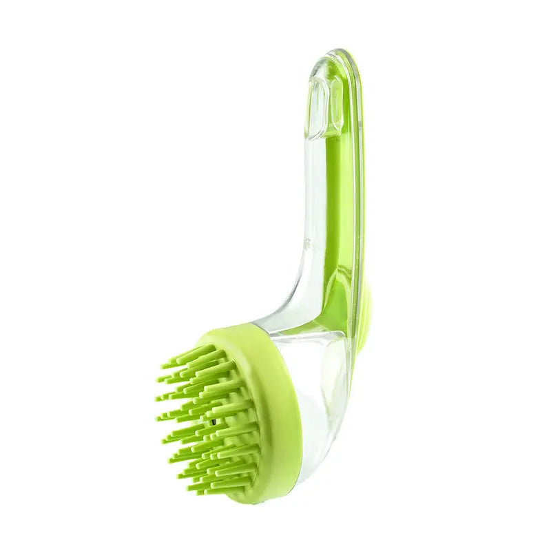 2-in-1 Pet Bath Brush with Built-in Shampoo Dispenser for Dogs & Cats
