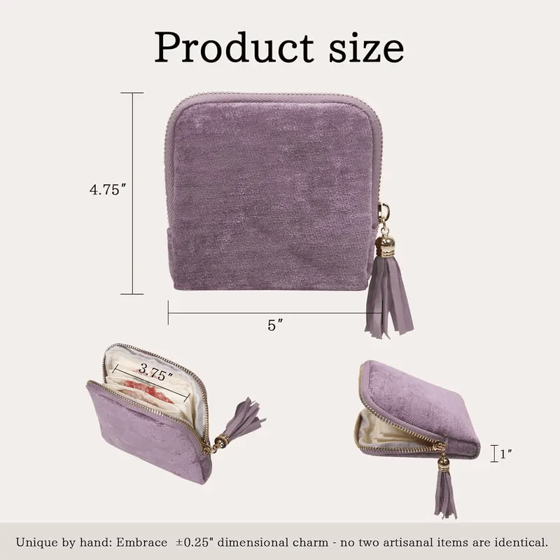 Portable Travel Jewelry Zippered Pocket Case*