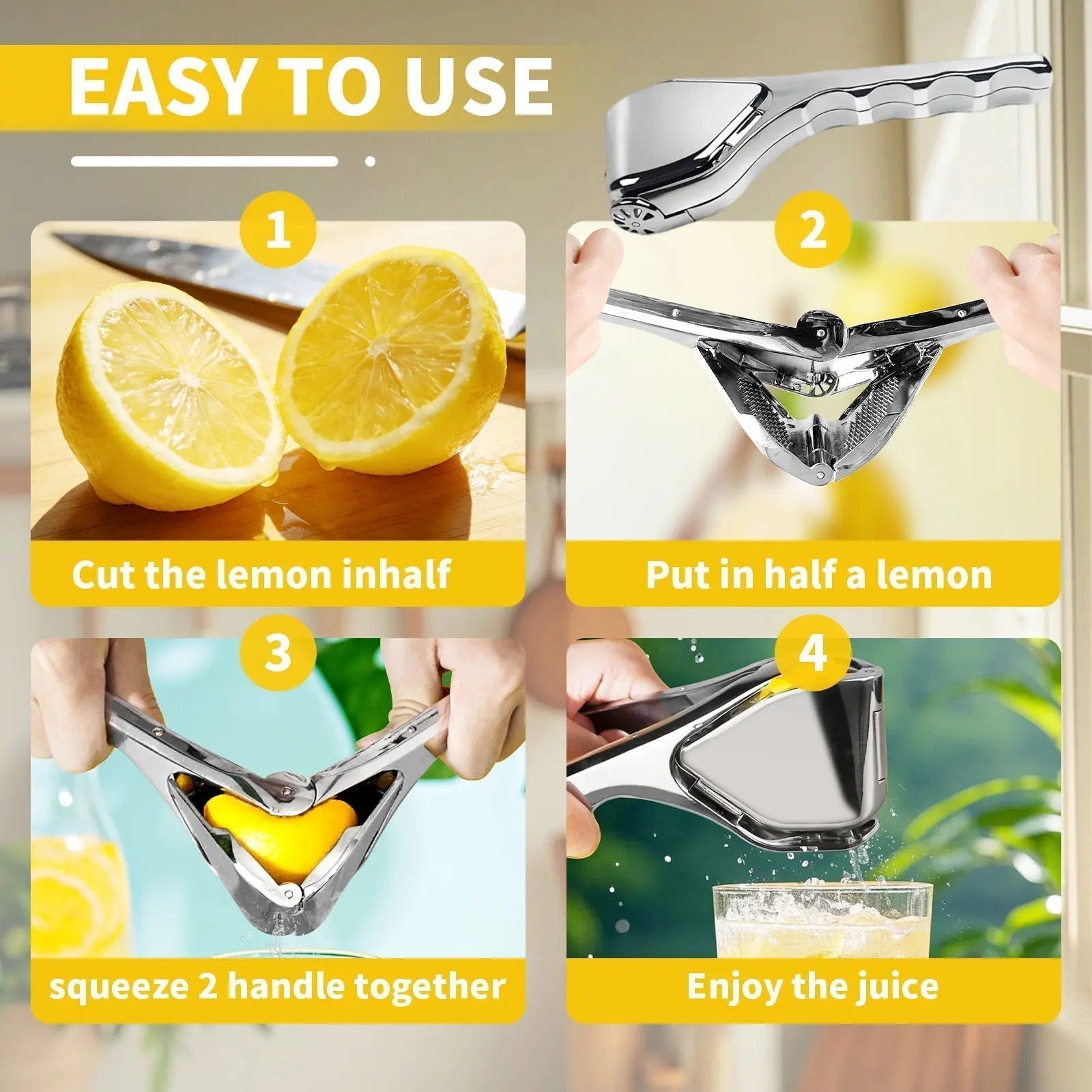 WristAche Saver One-Press Citrus Lever Juicer🍋