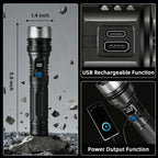 2-in-1 Strong Flashlight --Digital Display Of Power