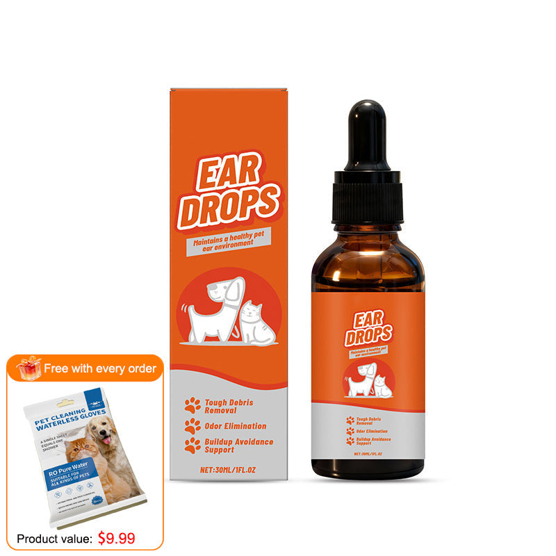 🐾Natural Dog & Cat Ear mite ear drops for Itching & Wax Build-Up