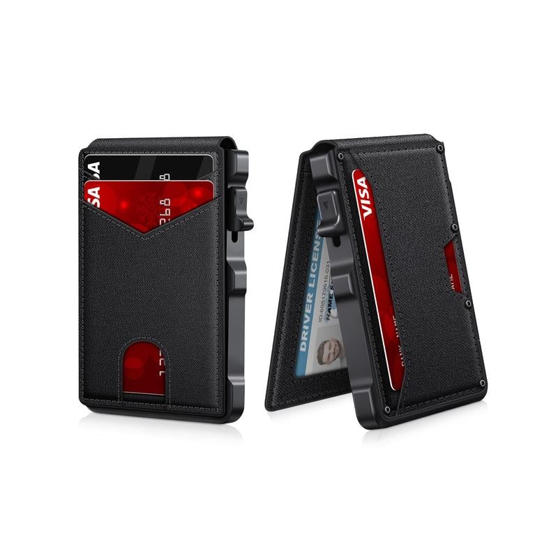 💼🔒BulkyWallet Saver One-Click RFID-Blocking Minimalist Wallet