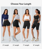 High Waisted Butt Lifting Tummy Control Shaping Workout Biker Shorts 5''