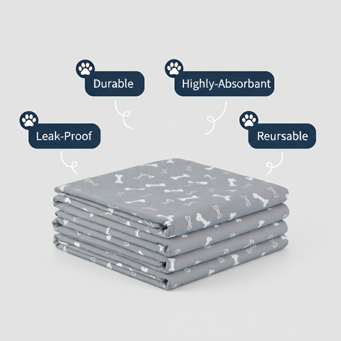 Washable Leak-Proof Absorbent Pup Pads