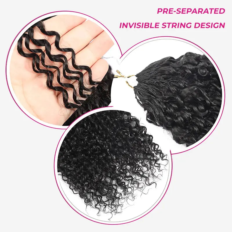 50g/Pack – Knotless Boho Braids, Curly & Wavy Textures