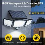✨3 Head Solar Motion Sensor Outdoor Light with Remote Control