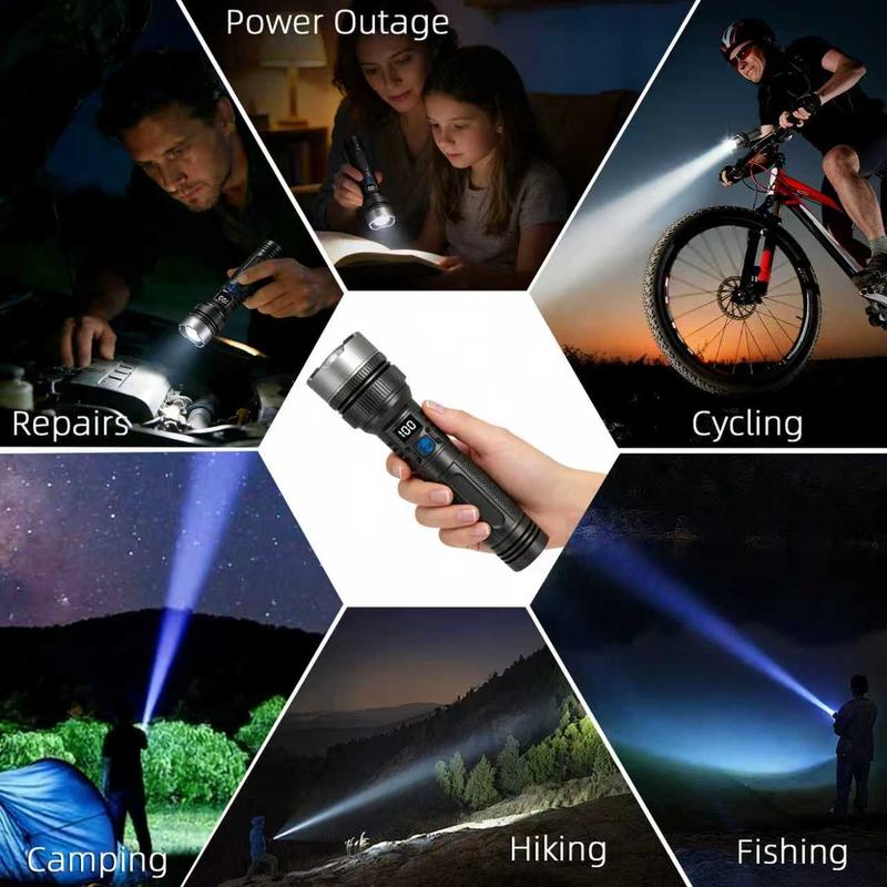 2-in-1 Strong Flashlight --Digital Display Of Power