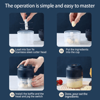 Electric Garlic Chopper, Mini Portable Veggie Cutter