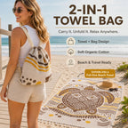 2-in-1 Turkish Cotton Towel Bag