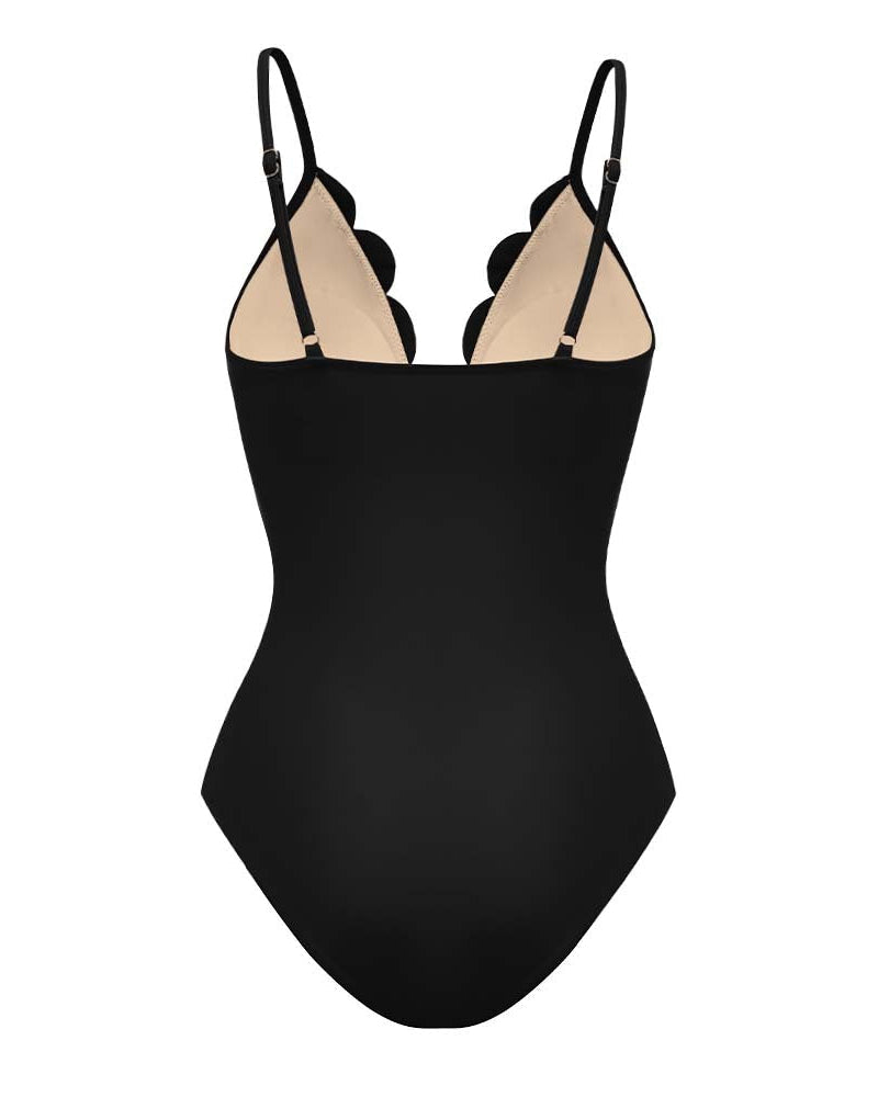 Flower Hollow One Piece Swimsuit and Skirt*
