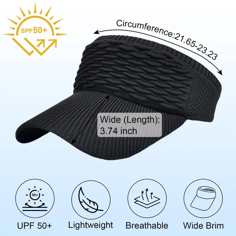 Women's High Ponytail Sun Visor Hat