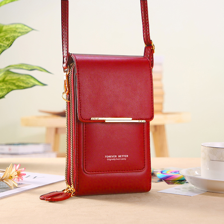 Touchscreen Crossbody Phone Wallet With Card Slots