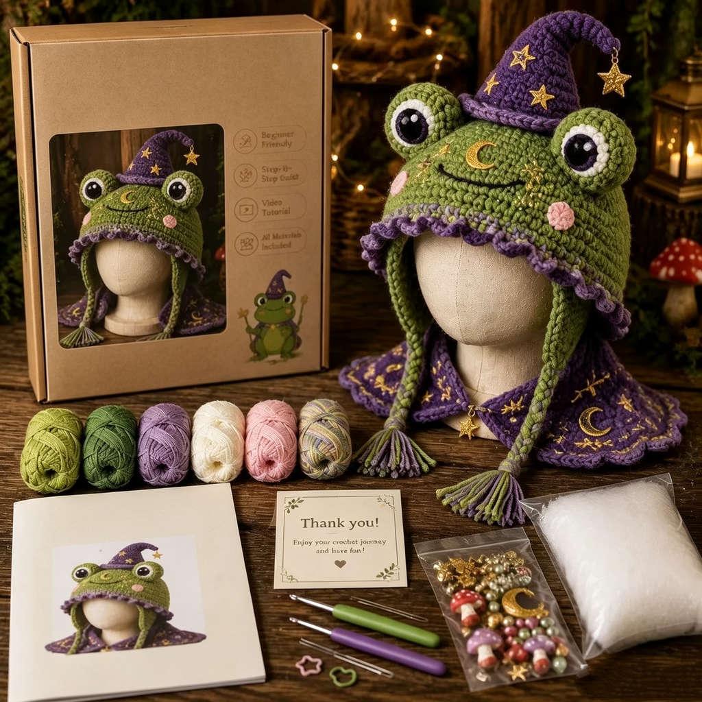 Halloween Monster Hood DIY Crochet Kit