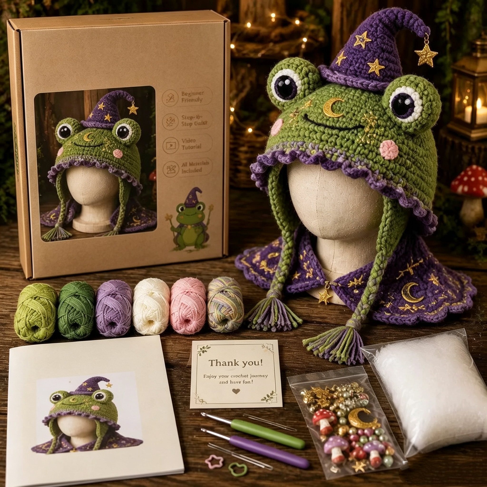 Halloween Monster Hood DIY Crochet Kit