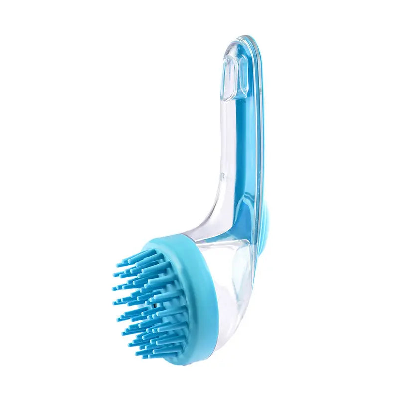 2-in-1 Pet Bath Brush with Built-in Shampoo Dispenser for Dogs & Cats