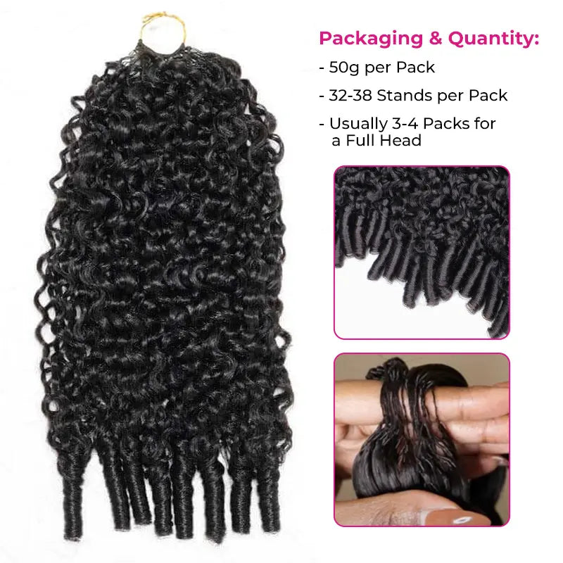 50g/Pack – Knotless Boho Braids, Curly & Wavy Textures