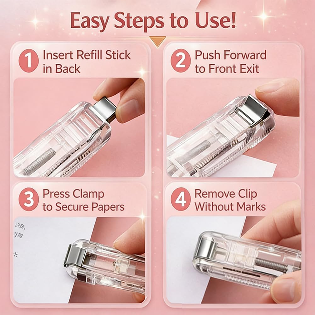 Portable Binder Clip Stapler