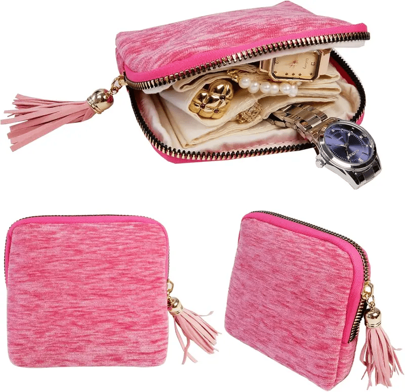 Portable Travel Jewelry Zippered Pocket Case*