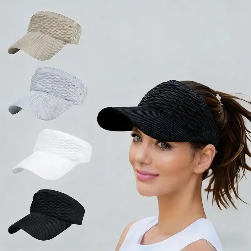 Women's High Ponytail Sun Visor Hat