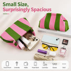 Women's Striped Clip-Top Cloud Handbag