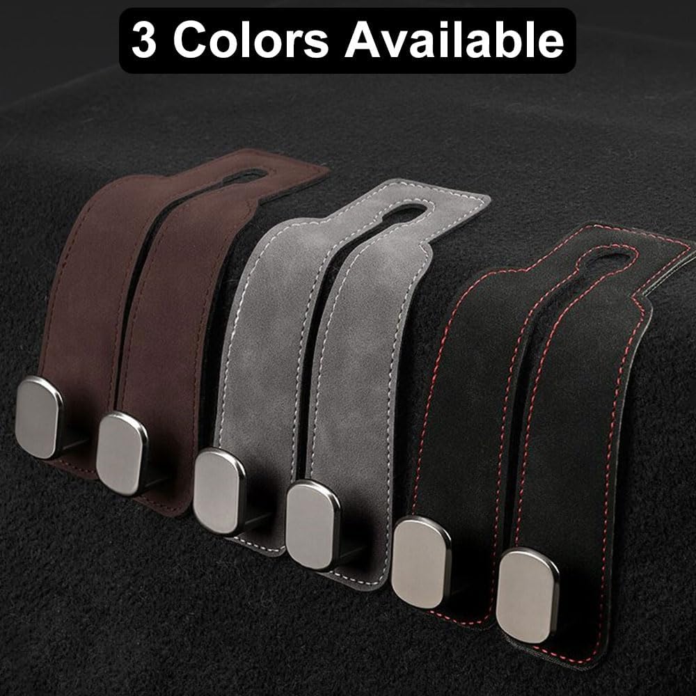 🔥Leather Car Seat Back Storage Hook, Double Hook Car Seat Hangers