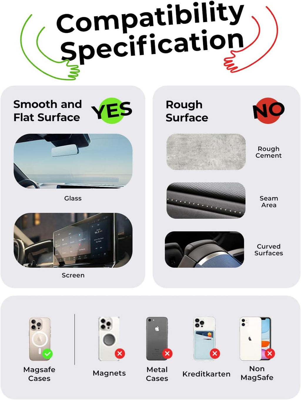 Vacuum Magnetic Suction Phone Mount