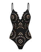 Flower Hollow One Piece Swimsuit and Skirt*