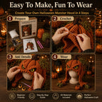 Halloween Monster Hood DIY Crochet Kit