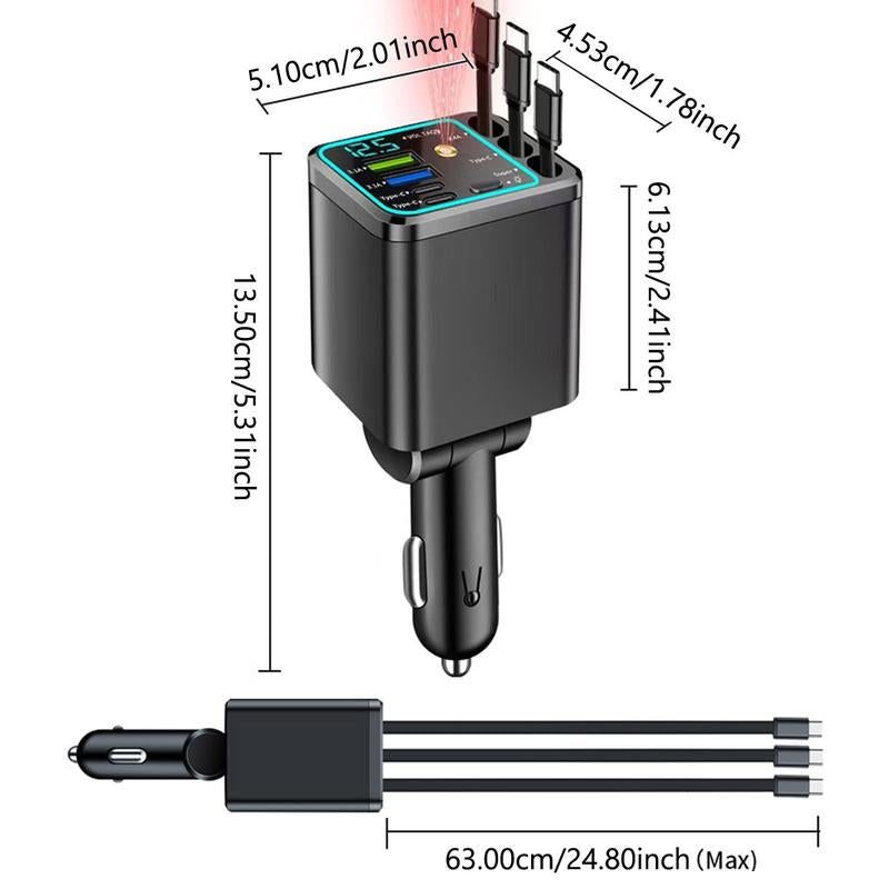7-in-1 Retractable Car Charger