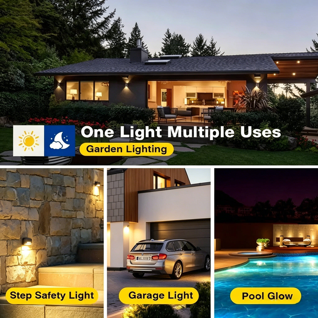 ✨3 Head Solar Motion Sensor Outdoor Light with Remote Control