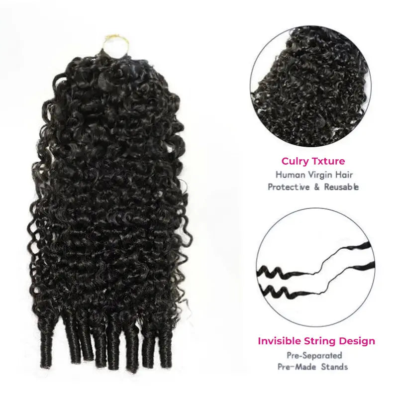 50g/Pack – Knotless Boho Braids, Curly & Wavy Textures