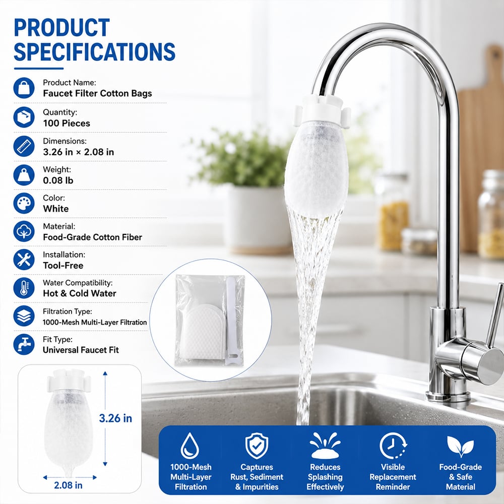 Universal Faucet Filter Cotton Bags