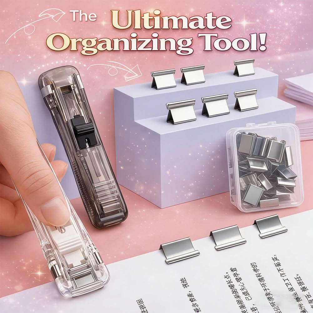 Portable Binder Clip Stapler