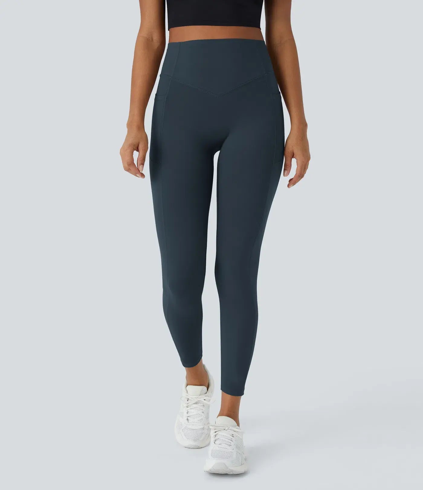 High Waisted Butt Lifting Tummy Control Leggings with Side Pocket