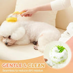 2-in-1 Pet Bath Brush with Built-in Shampoo Dispenser for Dogs & Cats