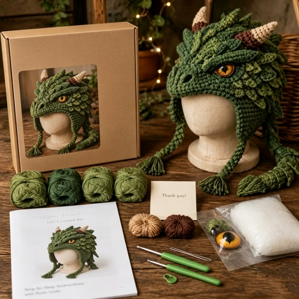 Halloween Monster Hood DIY Crochet Kit