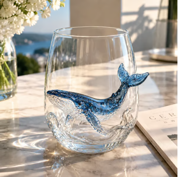 3D Ocean Animal Artisan Glassware