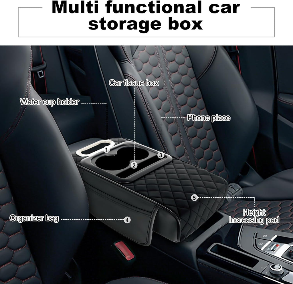 Model High Quality Leather Multifunctional Car Armrest Cushion